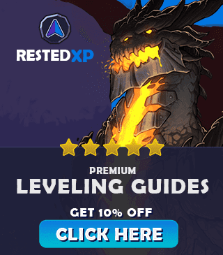 RestedXP : guides de leveling payants pour WoW Forever (lien affilié)