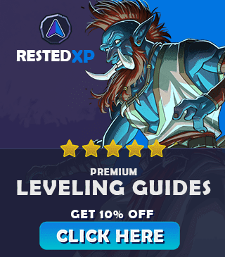 RestedXP : guides de leveling payants pour WoW Forever (lien affilié)